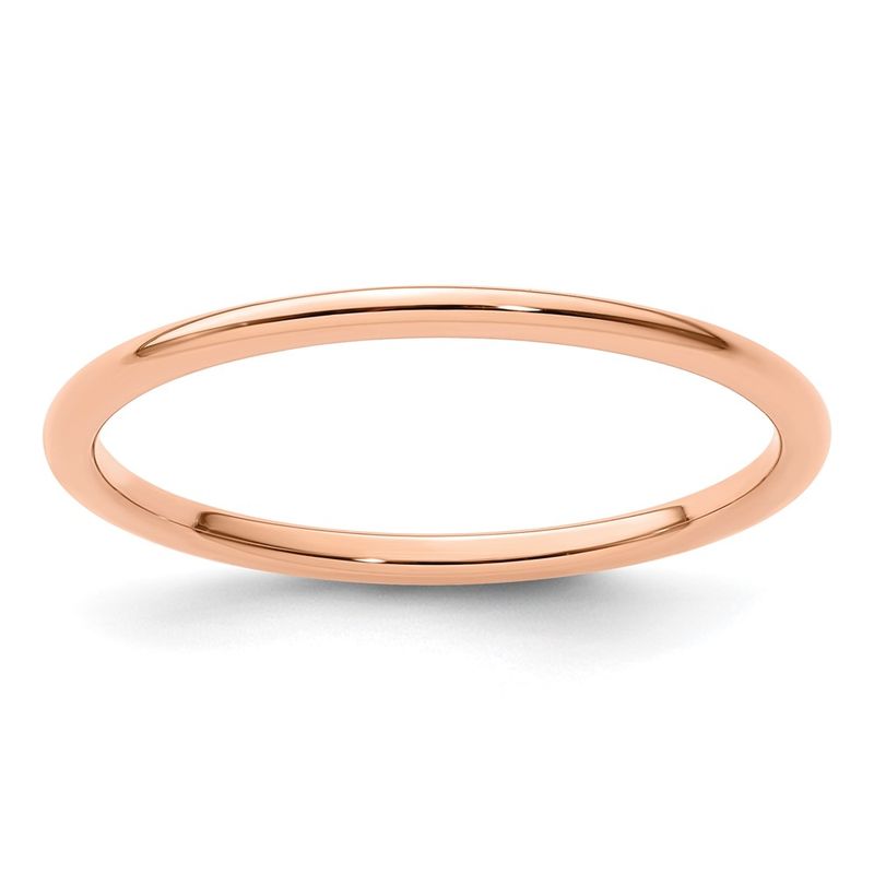 Kazi Luxury 14k Rose Gold 12mm Half Round Polished Stackable Band Size 45 301$